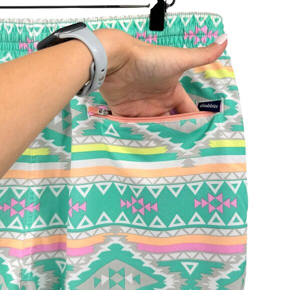 Chubbies Men's En Fuego 7" Southwestern Print Elastic Mesh Lined Swim Trunks - Picture 8 of 11